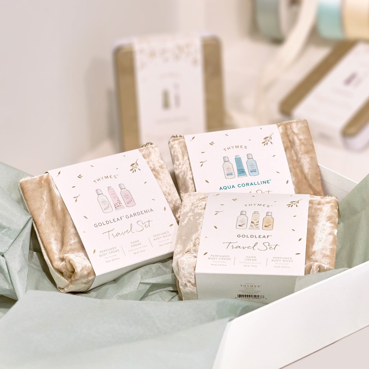 Goldleaf Gardenia Travel Set with Beauty Bag