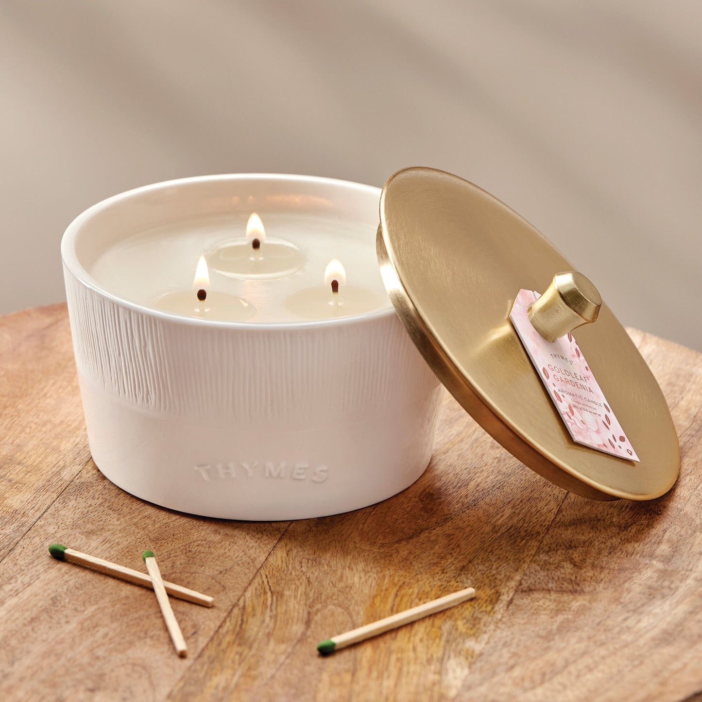 Goldleaf Gardenia Statement 3-Wick Candle