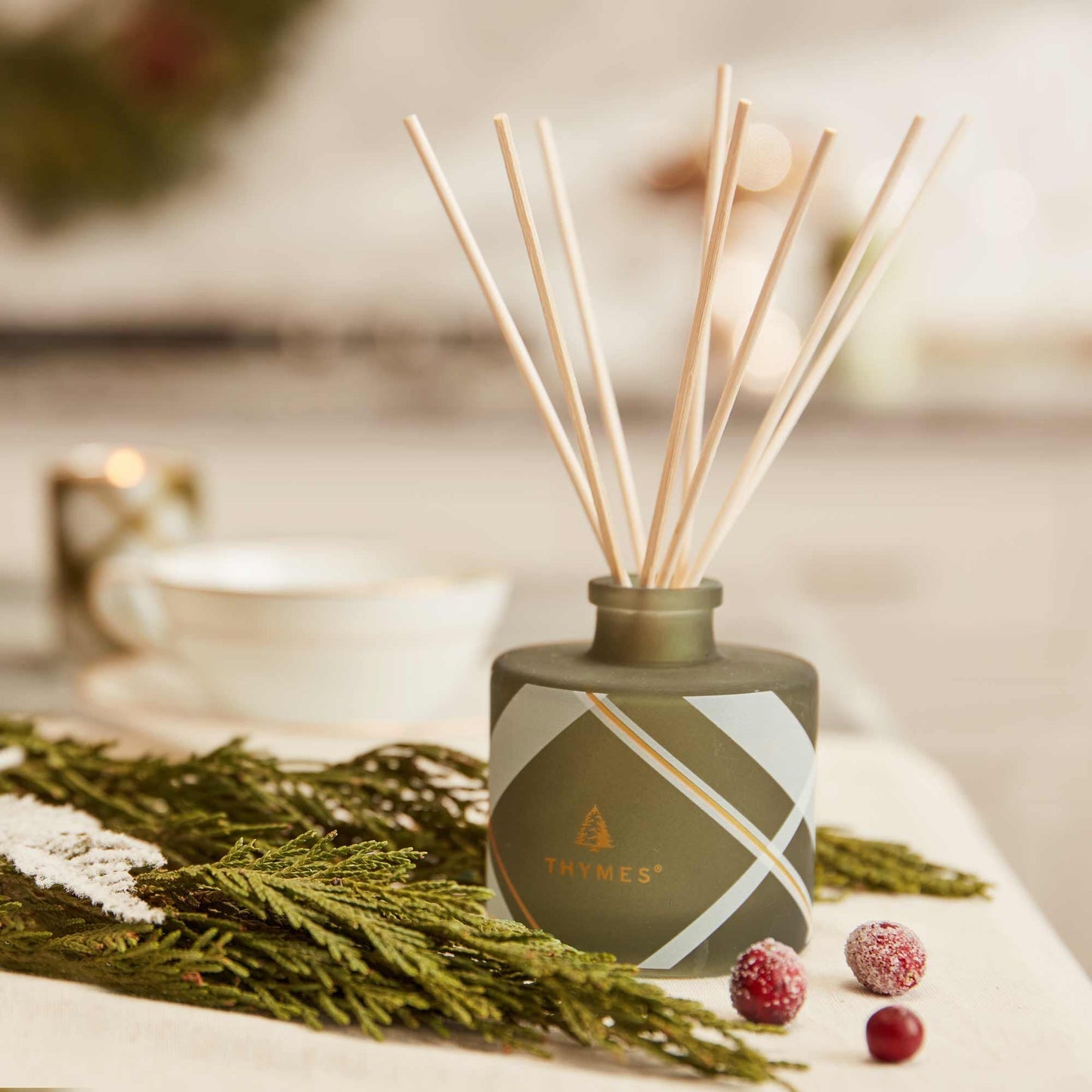 Frasier Fir Frosted Plaid Petite Reed Diffuser