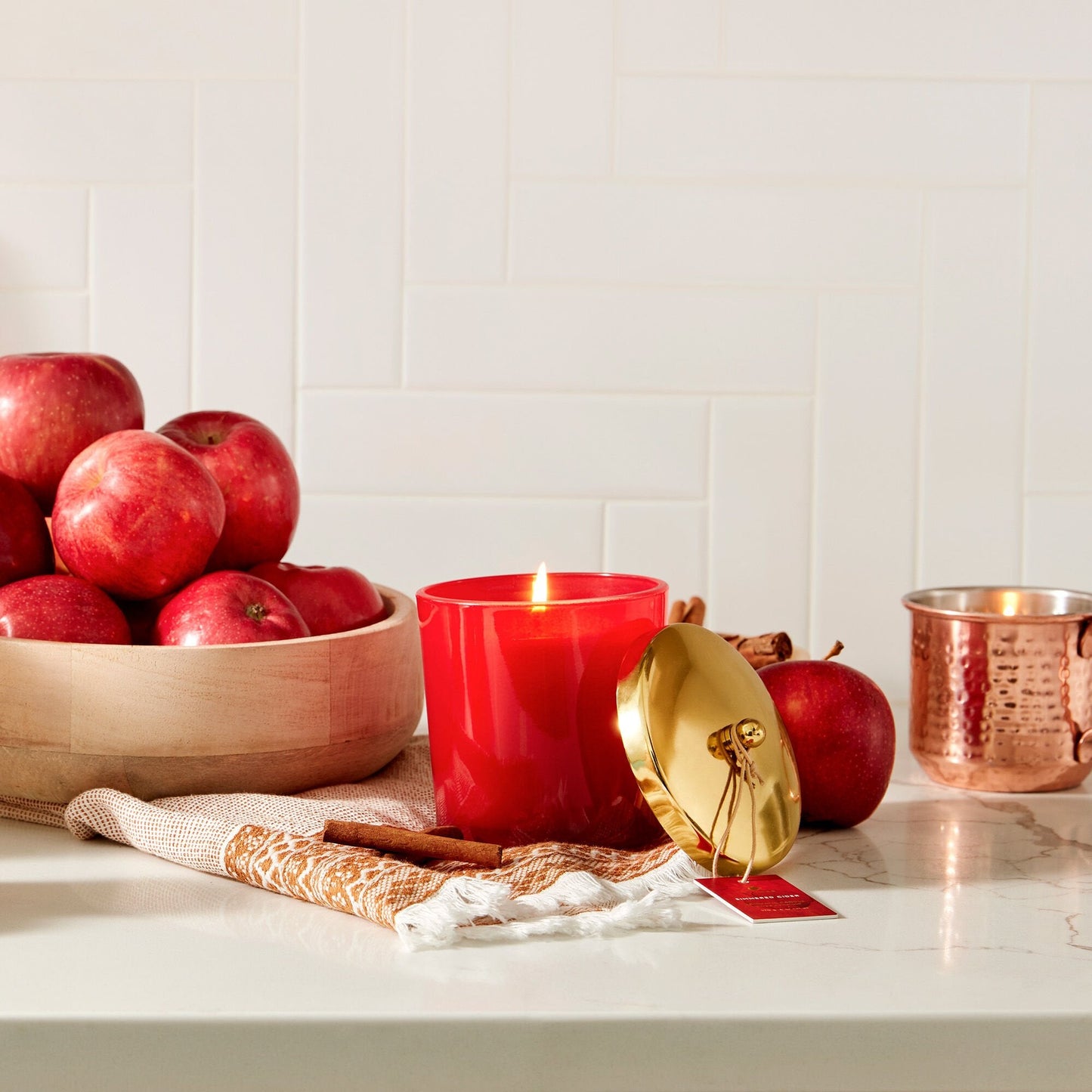 Simmered Cider Harvest Red Poured Candle