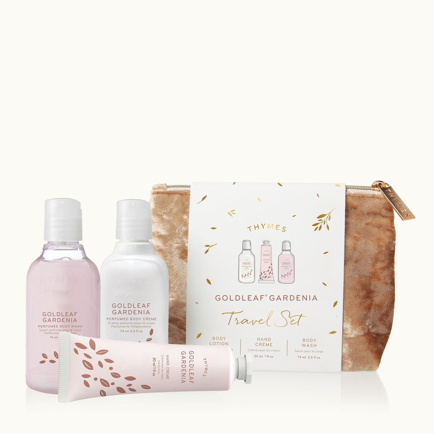 Goldleaf Gardenia Travel Set with Beauty Bag