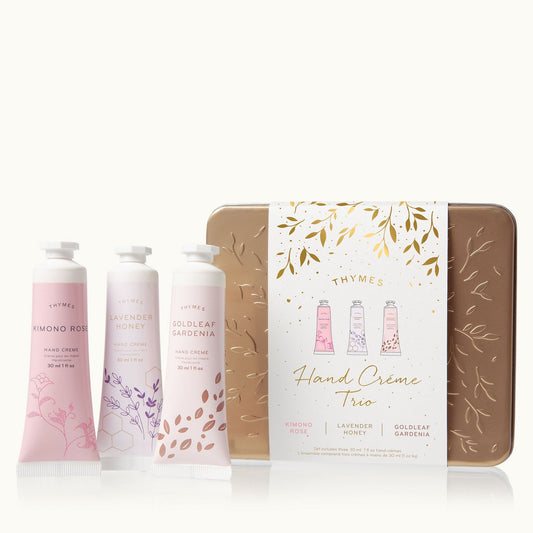 Kimono Rose, Lavender Honey & Goldleaf Gardenia Hand Cream Trio